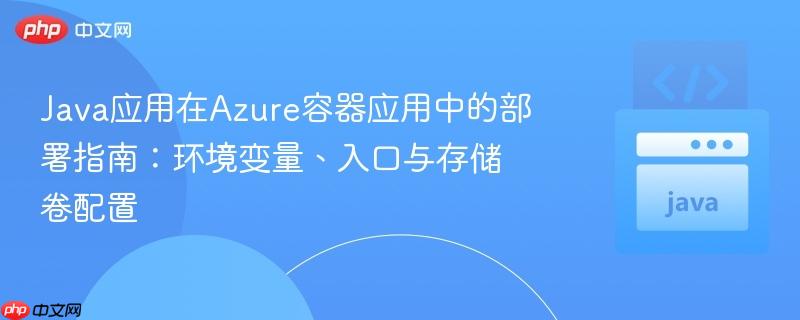 Java应用在Azure容器应用中的部署指南:环境变量、入口与存储卷配置