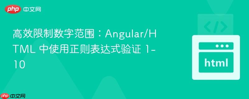 高效限制数字范围:angular/html 中使用正则表达式验证 1-10