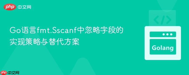 Go语言fmt.Sscanf中忽略字段的实现策略与替代方案