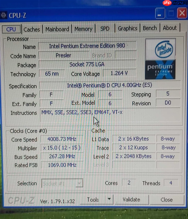 极其罕见的未发布奔腾4处理器现身!主频达到4.0GHz