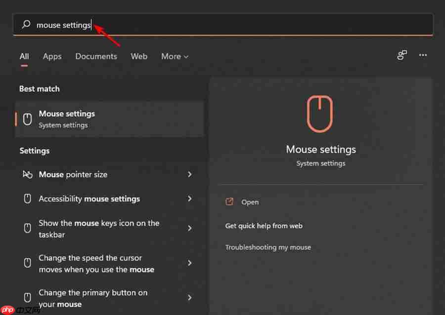 如何在Windows 11中将光标更改为暗模式?