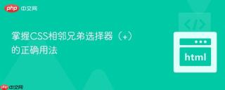 掌握CSS相邻兄弟选择器（+）的正确用法