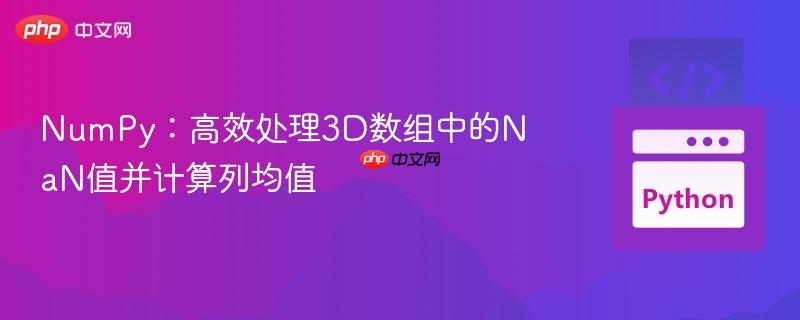 NumPy：高效处理3D数组中的NaN值并计算列均值