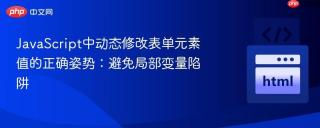 JavaScript中动态修改表单元素值的正确姿势：避免局部变量陷阱