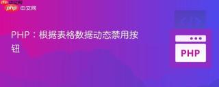 PHP：根据表格数据动态禁用按钮