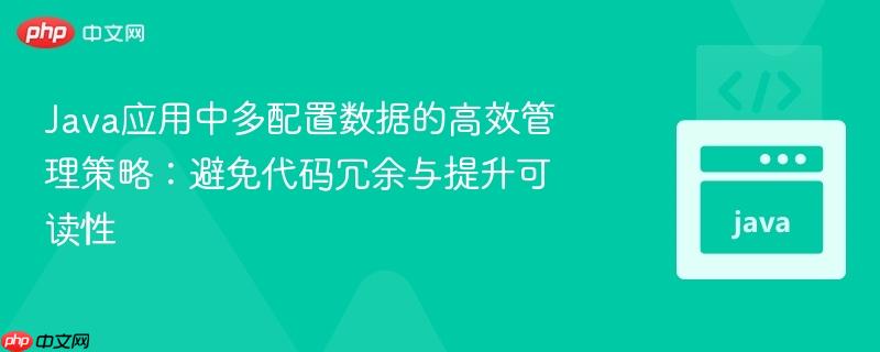 Java应用中多配置数据的高效管理策略：避免代码冗余与提升可读性
