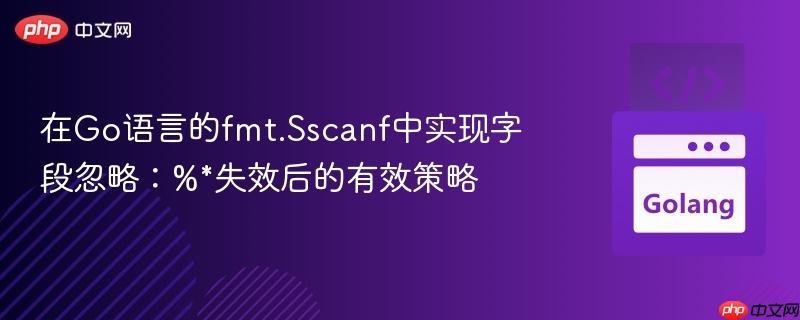 在Go语言的fmt.Sscanf中实现字段忽略：%*失效后的有效策略
