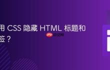 如何使用 CSS 隐藏 HTML 标题和链接标签?