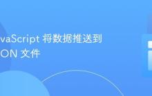 使用 JavaScript 将数据推送到本地 JSON 文件