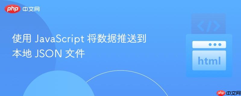 使用 javascript 将数据推送到本地 json 文件