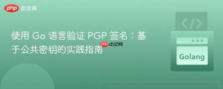 使用 Go 语言验证 PGP 签名：基于公共密钥的实践指南