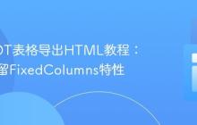 R语言DT表格导出HTML教程：完美保留FixedColumns特性