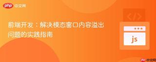 前端开发：解决模态窗口内容溢出问题的实践指南