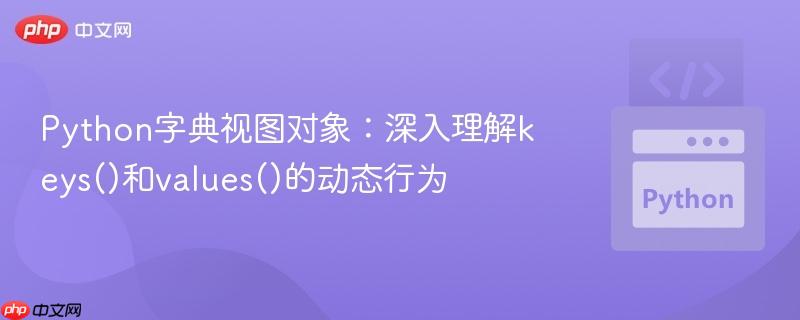 Python字典视图对象：深入理解keys()和values()的动态行为
