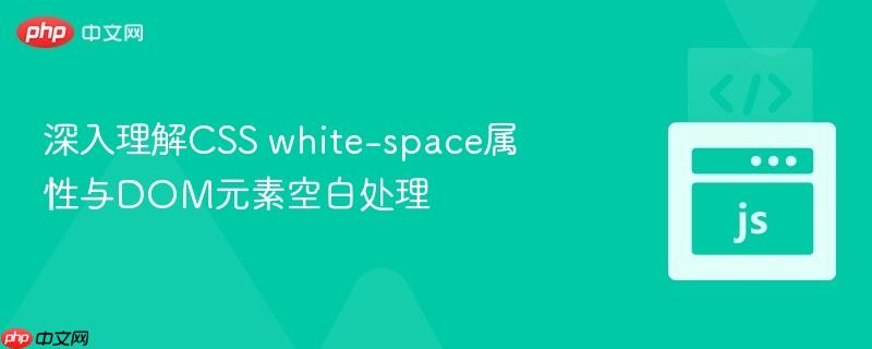 深入理解CSS white-space属性与DOM元素空白处理