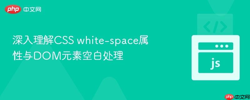 深入理解CSS white-space属性与DOM元素空白处理
