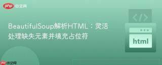 BeautifulSoup解析HTML：灵活处理缺失元素并填充占位符