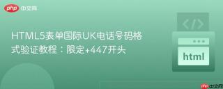 HTML5表单国际UK电话号码格式验证教程：限定+447开头