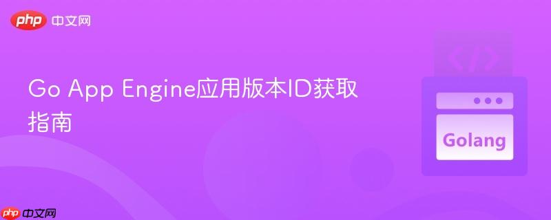 Go App Engine应用版本ID获取指南