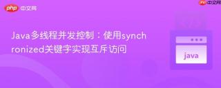 Java多线程并发控制：使用synchronized关键字实现互斥访问