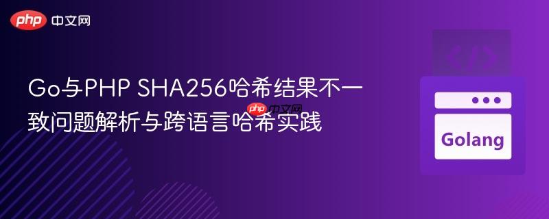 Go与PHP SHA256哈希结果不一致问题解析与跨语言哈希实践