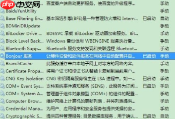 bonjour服务被禁用怎么办