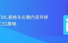 实现HTML表格与右侧内容并排布局的CSS策略