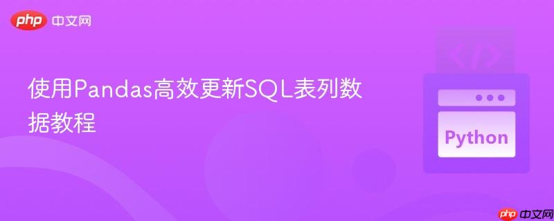 使用Pandas高效更新SQL表列数据教程