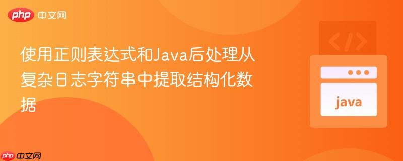 使用正则表达式和Java后处理从复杂日志字符串中提取结构化数据
