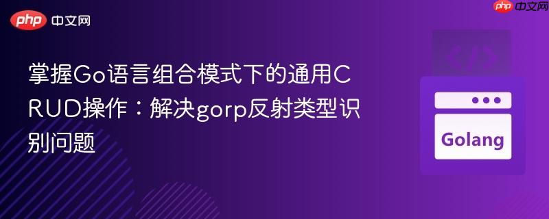 掌握Go语言组合模式下的通用CRUD操作：解决gorp反射类型识别问题
