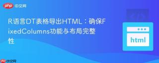 R语言DT表格导出HTML：确保FixedColumns功能与布局完整性