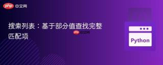 搜索列表：基于部分值查找完整匹配项