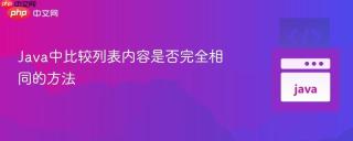 Java中比较列表内容是否完全相同的方法
