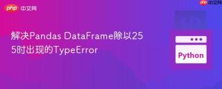 解决Pandas DataFrame除以255时出现的TypeError