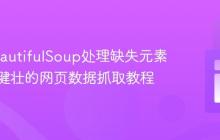 使用BeautifulSoup处理缺失元素：构建健壮的网页数据抓取教程