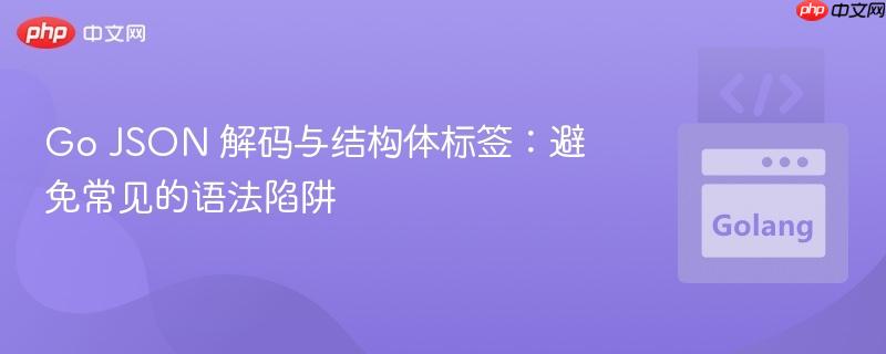 Go JSON 解码与结构体标签：避免常见的语法陷阱
