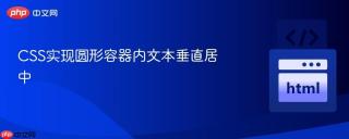 CSS实现圆形容器内文本垂直居中