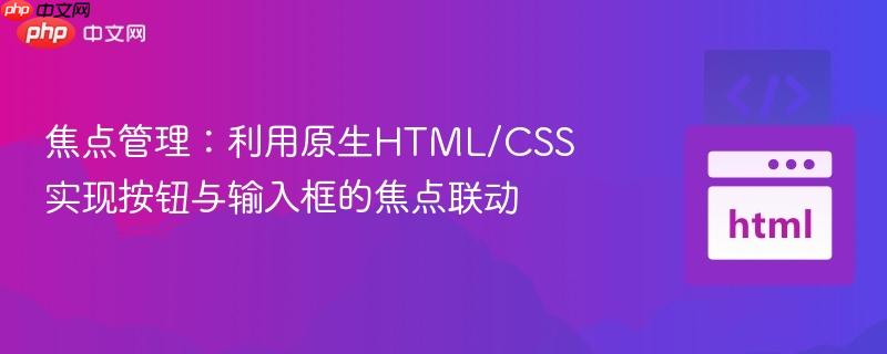 焦点管理:利用原生HTML/CSS实现按钮与输入框的焦点联动