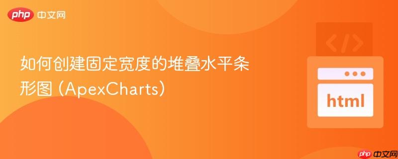 如何创建固定宽度的堆叠水平条形图 (apexcharts)