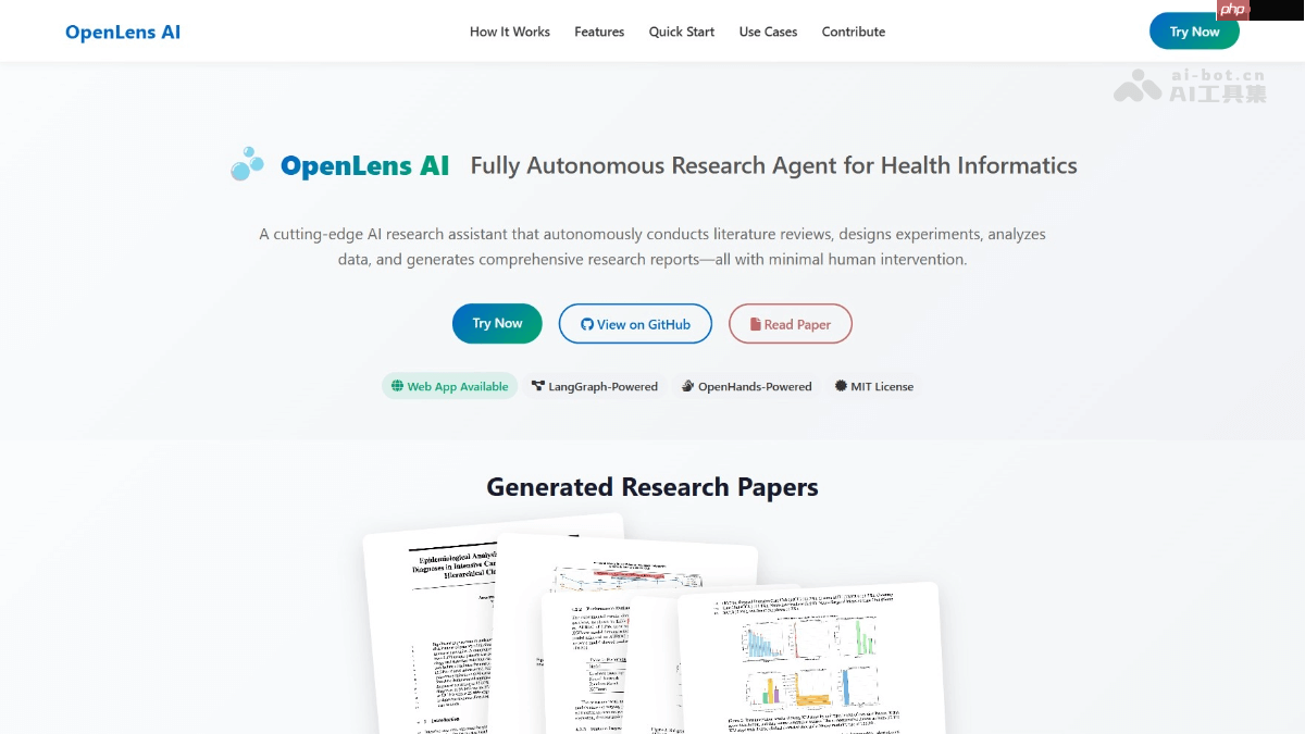 OpenLens AI— 清华推出的医学研究AI助手