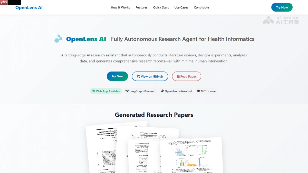 OpenLens AI— 清华推出的医学研究AI助手