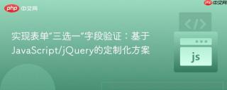 实现表单“三选一”字段验证：基于JavaScript/jQuery的定制化方案