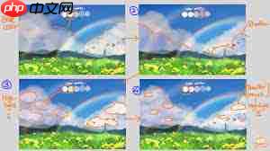 如何创建彩虹云