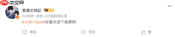 小米17 Pro突然上热搜！网友：太喜欢这个背屏了