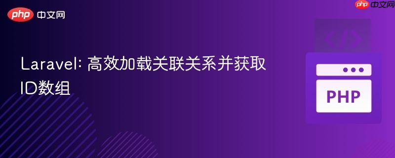 Laravel: 高效加载关联关系并获取ID数组