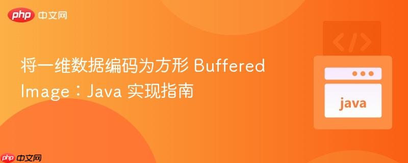 将一维数据编码为方形 BufferedImage：Java 实现指南
