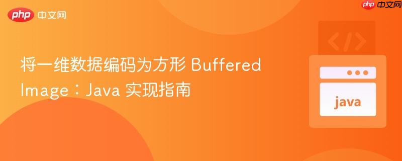 将一维数据编码为方形 BufferedImage：Java 实现指南