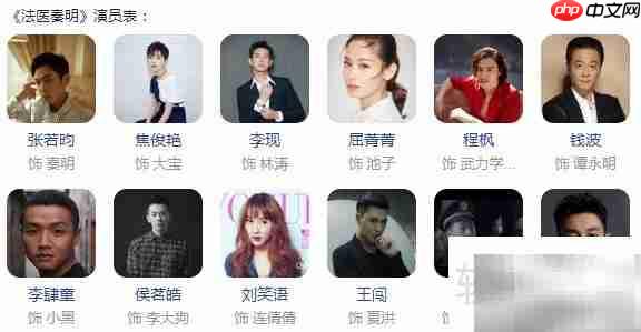 法医秦明主演阵容一览
