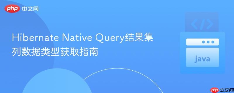 Hibernate Native Query结果集列数据类型获取指南