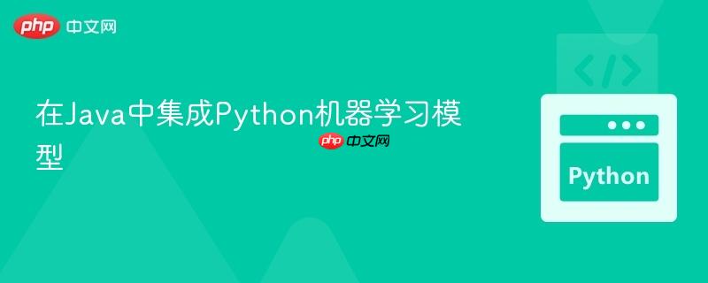在Java中集成Python机器学习模型